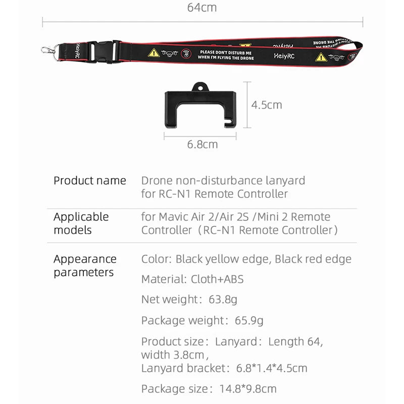 Remote Control Hook Holder Strap, lanyard for RC-NI Remote Controller Applicable for Mavic Air 2/