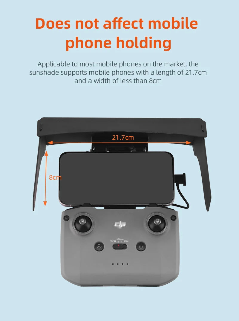 the sunshade is compatible with most mobile phones on the market . does not affect