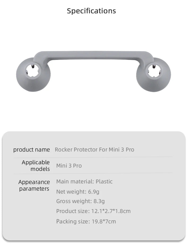 Rocker Joystick Protector für DJI Mini 3 Pro – Fernbedienung Daumen Rocker Cap Stick Cover Drone RC Zubehör 7 Rocker Joystick Protector for DJI Mini 3 Pro, Specifications product name Rocker Protector For Mini 3 Pro Applicable mini 3 Pro models