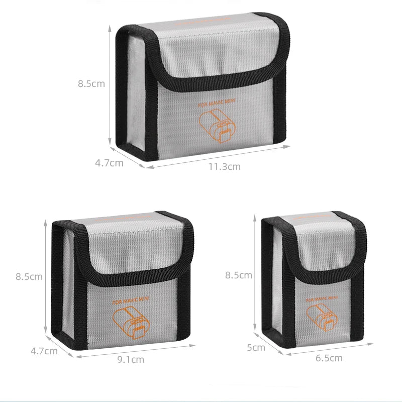 Batteriesichere Tasche Explosionsgeschützte Lipo-Sicherheitsschutz-Trageabdeckung Aufbewahrungskoffer für DJI Mavic Mini/Mini 2/SE-Drohnenzubehör 9 8.Scm 4.7cm 11.3cm 9.Icm 6.Sc