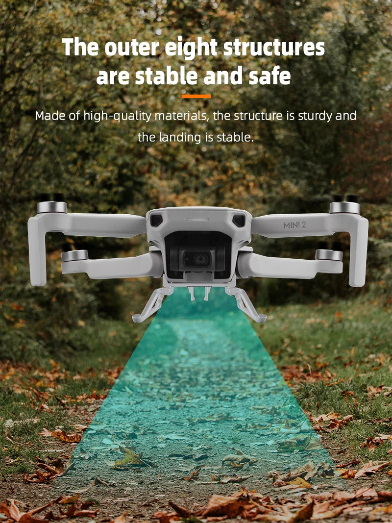 Landing Gear for DJI Mavic MINI 1/2/SE Quick Release Height Extended Bracket Stand Feet Leg Support Drone Accessories 11 Landing Gear, the outer eight structures are stable and safe Made of high-quality materials, the structure is sturdy