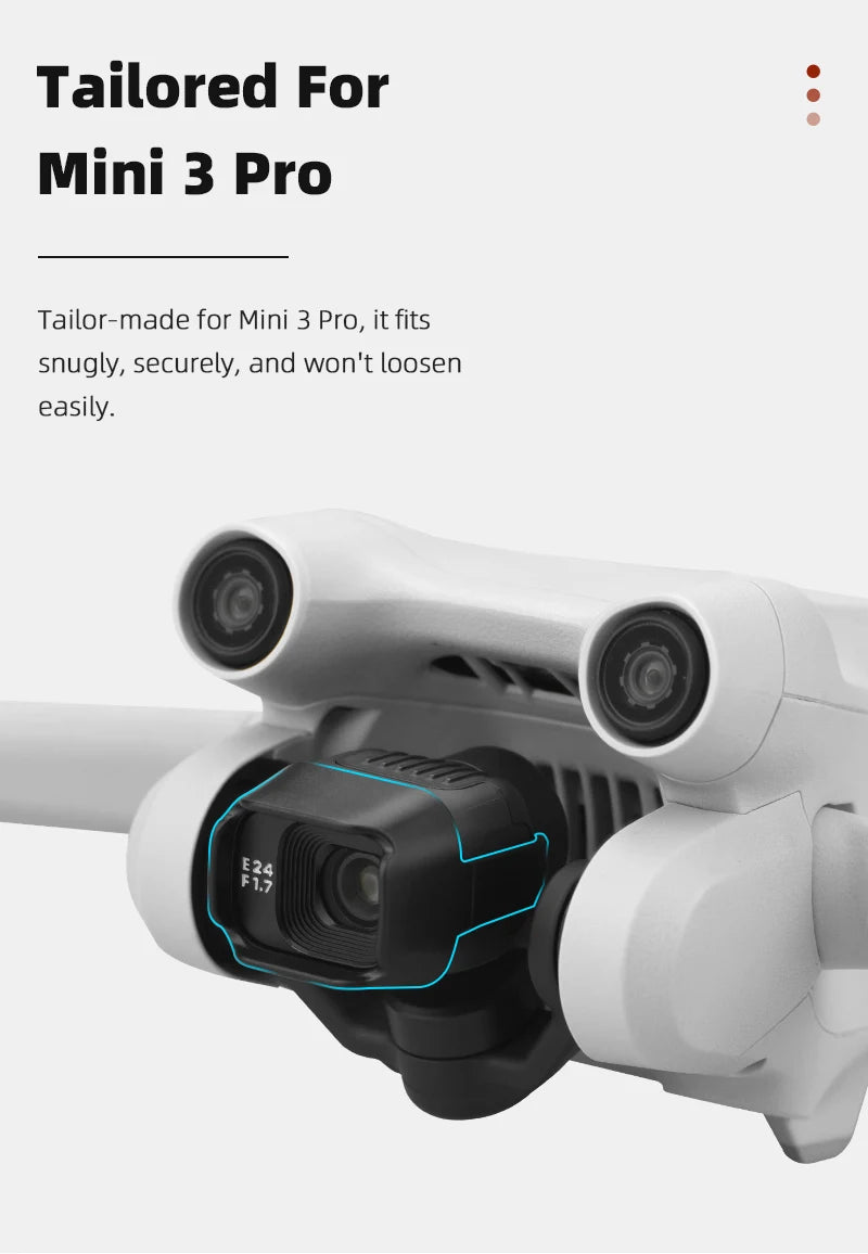 Custom-made for Mini 3 Pro, it fits snugly, securely, and won't