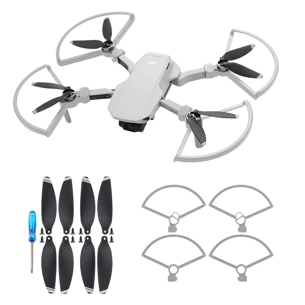 4PCS Propeller Protector Guard for DJI Mavic Mini Drone Accessory Blade Fens Props Wing Screw Quick Release Cover Protective Kit 36 4PCS Propeller, super-elastic silicone material,comfortable and anti-scratch,