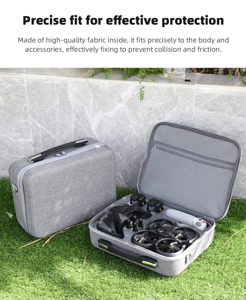 Shoulder Bag for DJI Avata, high-quality fabric inside, it fits precisely to the body and accessories, effectively fixing to prevent