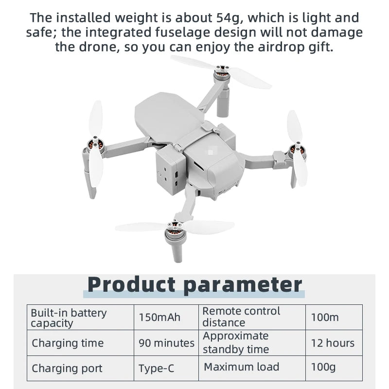 the installed weight is about 54g, which is light and safe . the integrated fuselage