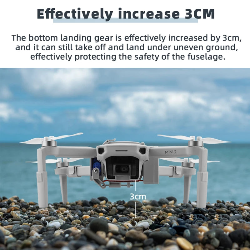 bottom landing gear is effectively increased by 3cm, and it can still take off and land
