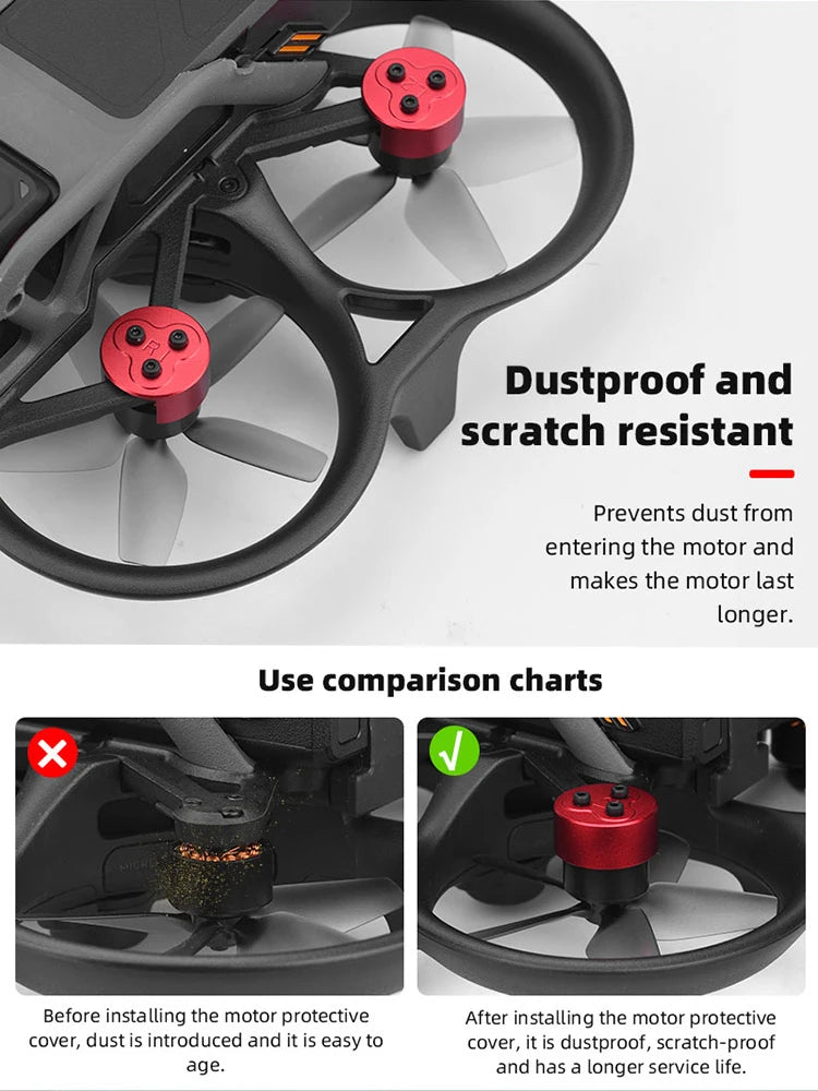 Motor Cover Cap for DJI Avata, dust is introduced and it is easy to cover, it is dustproof, scratch-proof age