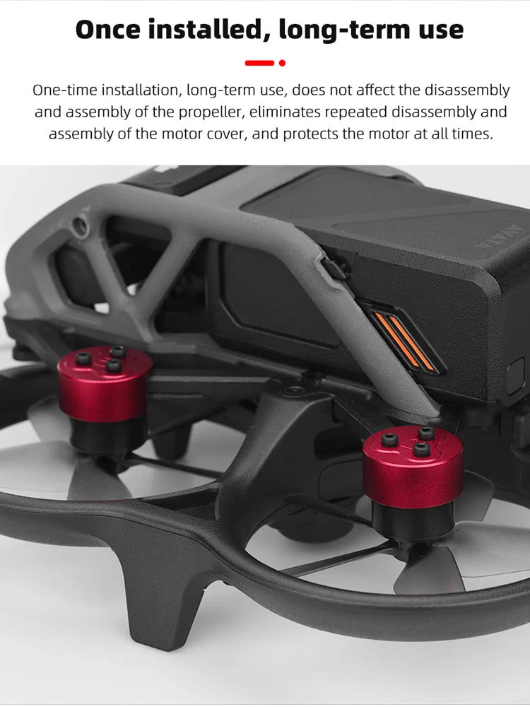 Motor Cover Cap for DJI Avata, once installed, long-term use, does not affect the disassembly and