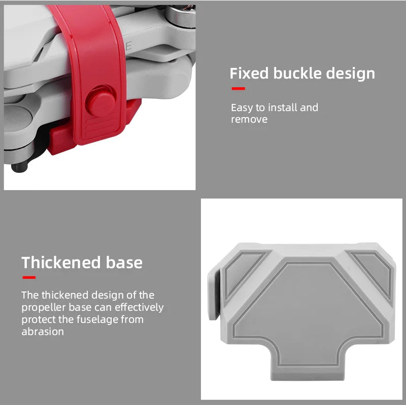 thickened design of propeller base can effectively protect the fuselage from abrasion 