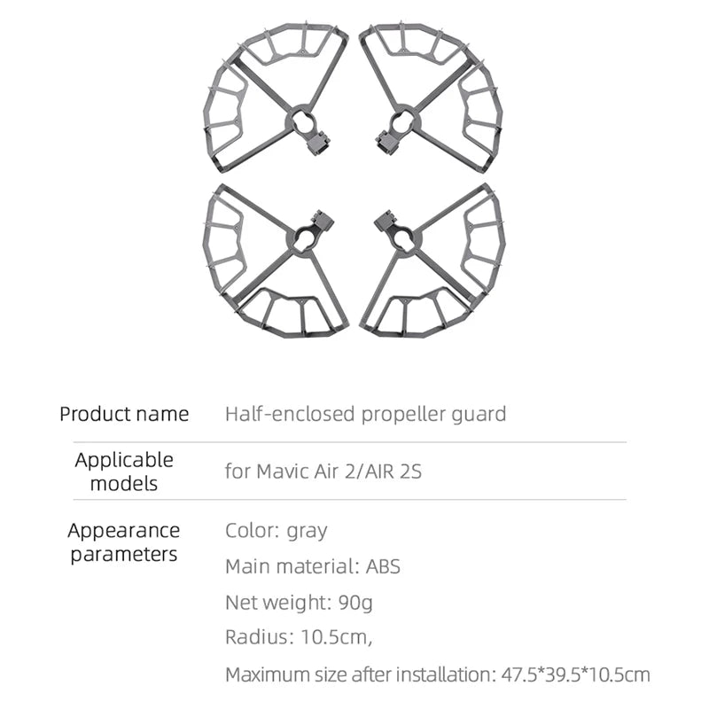 Propeller Guard, Product name Half-enclosed propeller guard Applicable for Mavic Air 2/