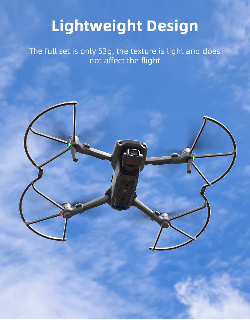 Propeller Guard, Lightweight Design The full set is only 53g, the texture is light and does not affect