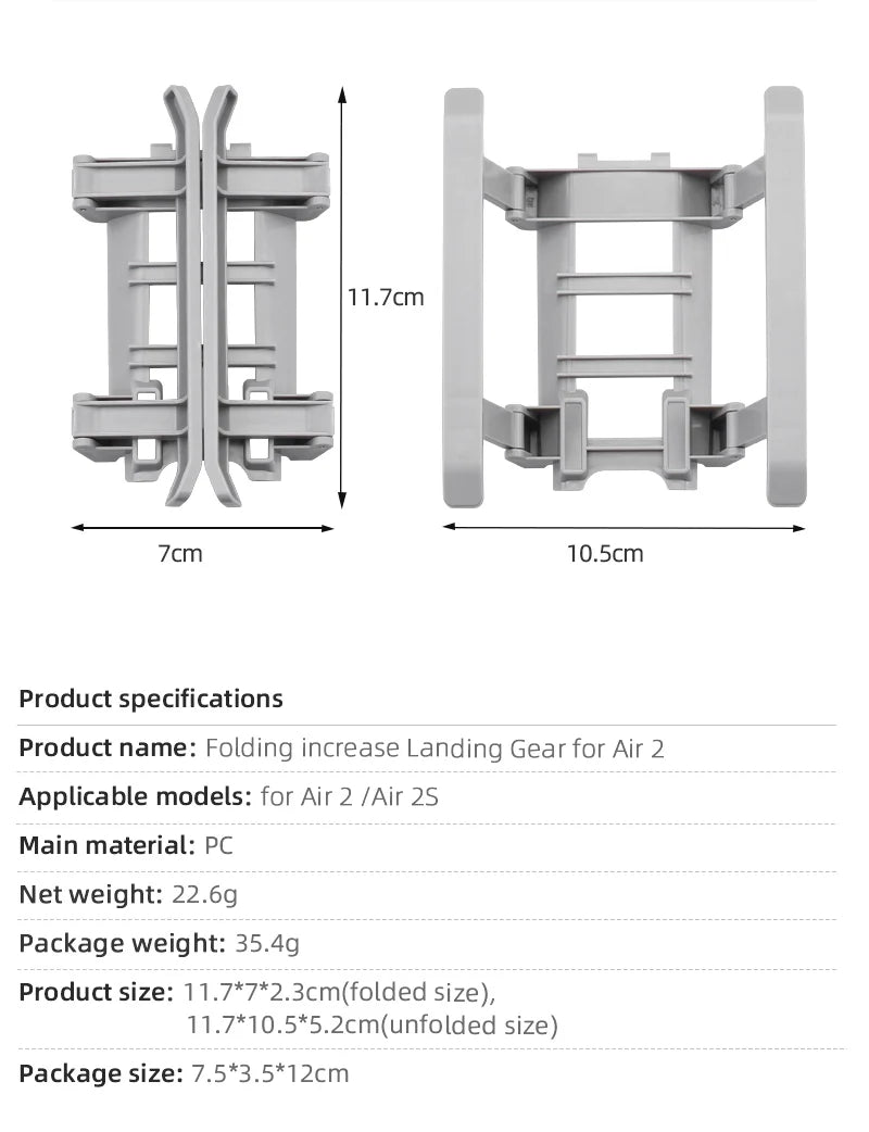 Propeller Guard, 11.7cm 7cm 10.Scm Product specifications Folding increase Landing Gear