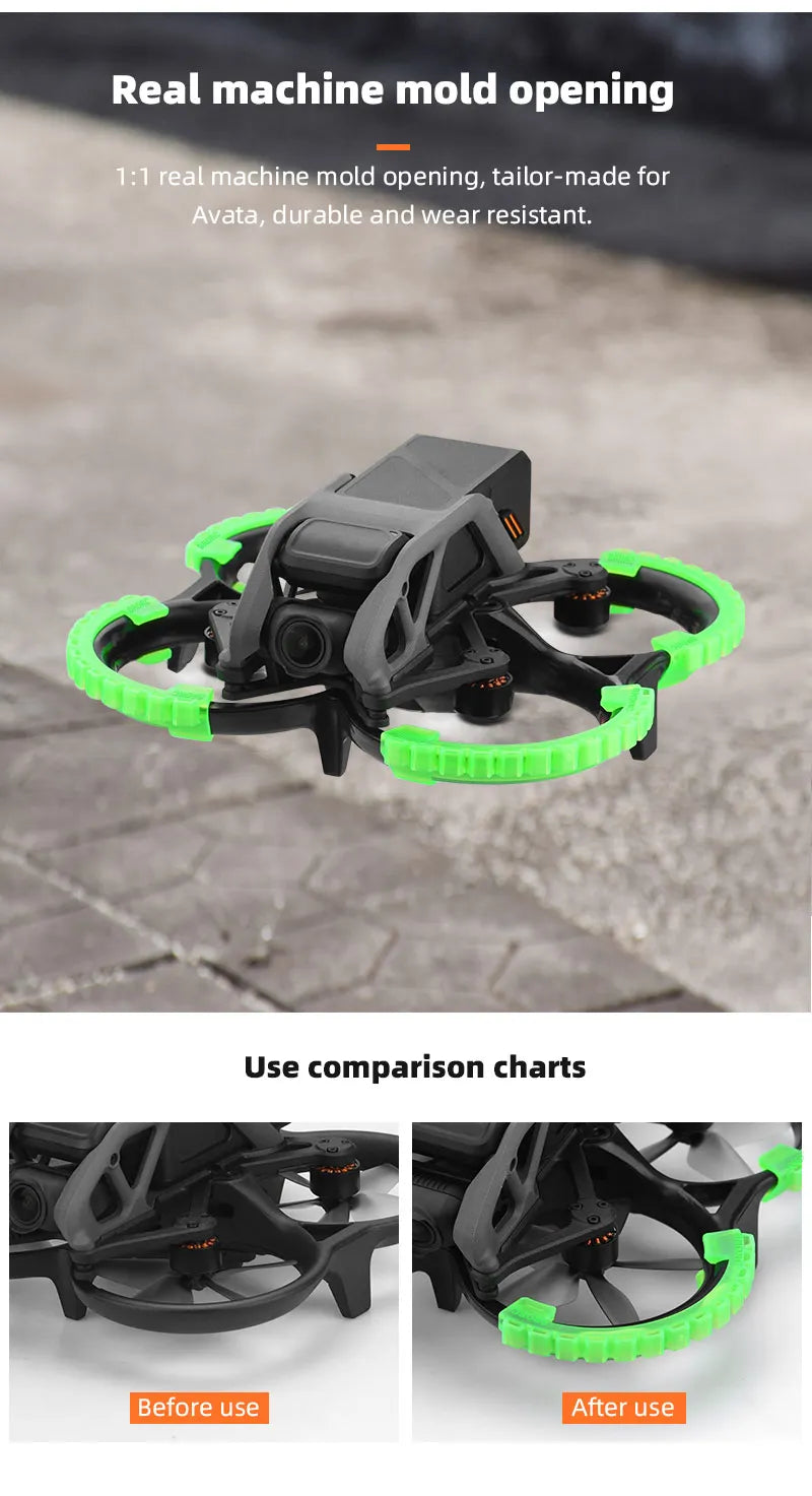 Propellerschutz für DJI AVATA Drone – Stoßstange, Antikollisionsstangenringe, Propellerschutz, Anti-Fall-Schutzabdeckung, Zubehör 15 Propeller Guard for DJI AVATA Drone, Avata's real machine mold opening is 1:1, tailor-made for Ava