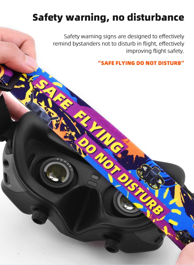 Eye Mask/Pad for DJI AVATA Goggles 2 - Silicone Protective Cover Case Face Plate Headband Replacement Drone Glasses Accessories 26 Eye Mask/Pad for DJI AVATA Goggles 2, "SAFE FLYING DO NOT DISTURB" signs are designed to remind by
