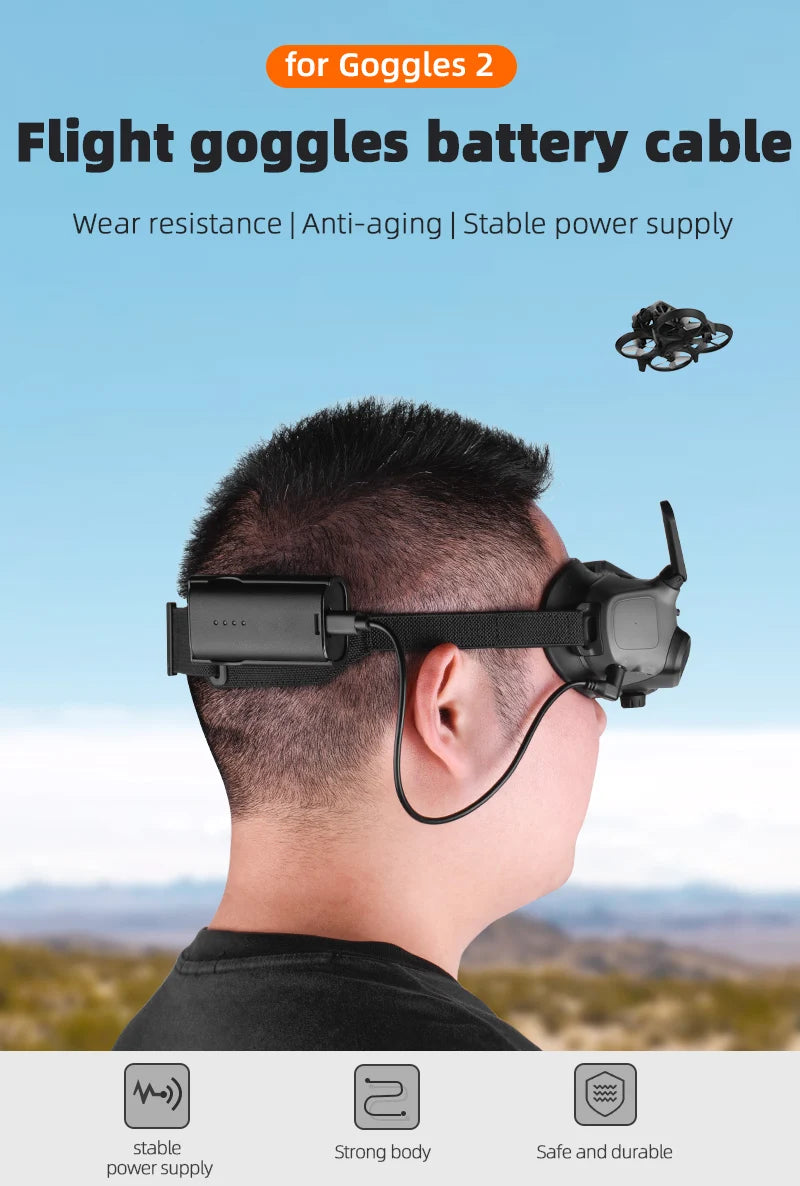 Eye Mask/Pad for DJI AVATA Goggles 2 - Silicone Protective Cover Case Face Plate Headband Replacement Drone Glasses Accessories 34 Eye Mask/Pad for DJI AVATA Goggles 2, Goggles 2 Flight goggles battery cable Wear resistance Anti-aging Stable power supply