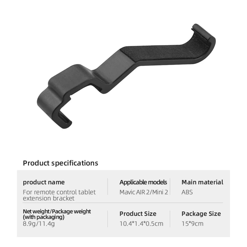 Tablet-Halter für DJI Mini 2/MINI 3 PRO Fernbedienung Verlängerungshalterung Tablet-Halter für DJI Mavic 3/Air 2/2S Fernbedienungszubehör 12 Tablet Holder, 8.9g/11.4g 10.4*1.4*0.Scm 15*9