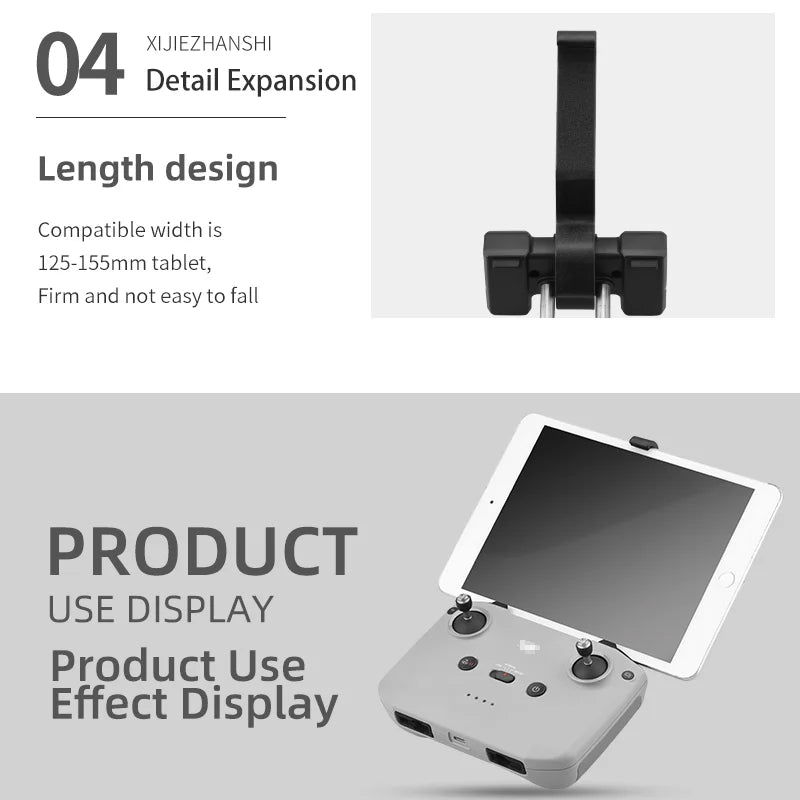 Tablet-Halter für DJI Mini 2/MINI 3 PRO Fernbedienung Verlängerungshalterung Tablet-Halter für DJI Mavic 3/Air 2/2S Fernbedienungszubehör 16 Tablet Holder, XIJIEZHANSHI 04 Detail Expansion Length design Compatible