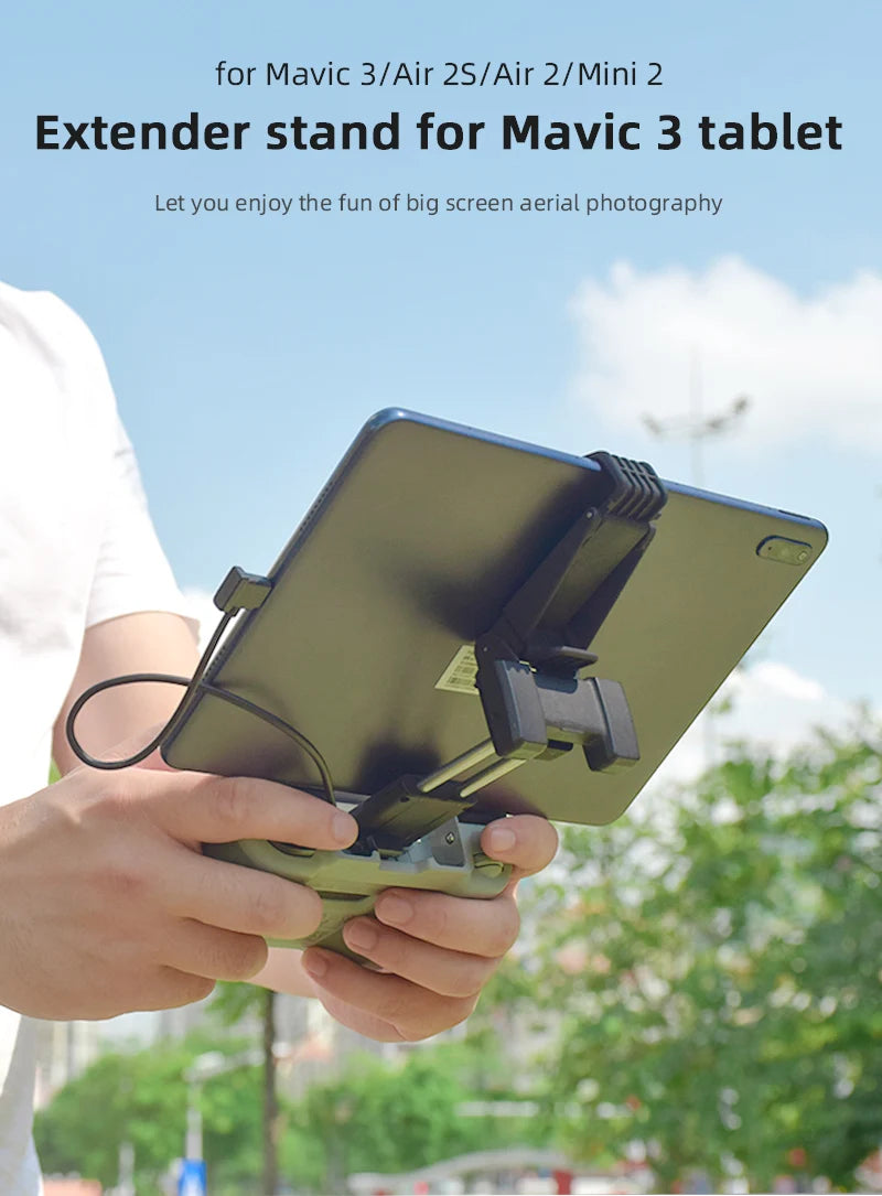 Tablet-Halter für DJI Mini 2/MINI 3 PRO Fernbedienung Verlängerungshalterung Tablet-Halter für DJI Mavic 3/Air 2/2S Fernbedienungszubehör 19 Tablet Holder, for Mavic 3/Air 2S/Air 2/Mini 2 Extender stand