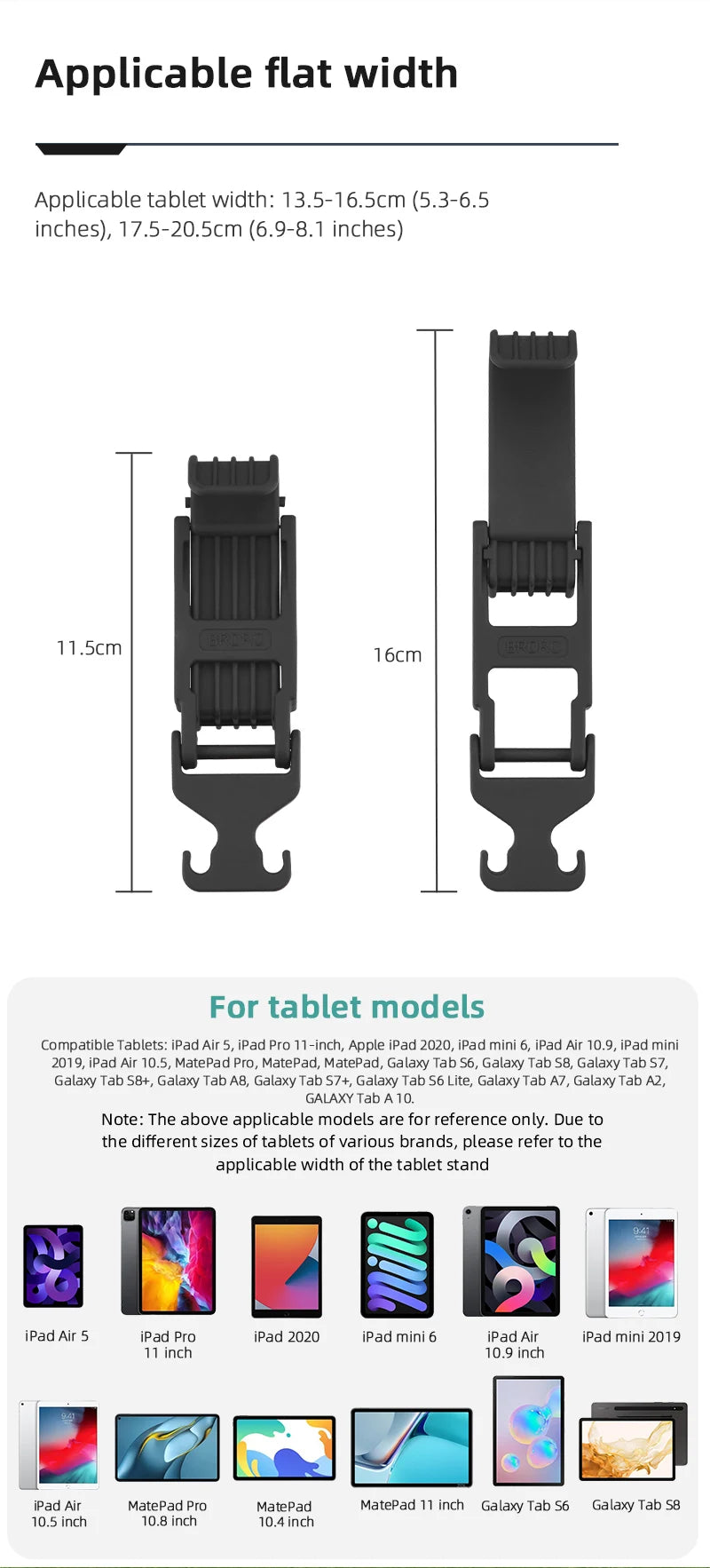 Tablet-Halter für DJI Mini 2/MINI 3 PRO Fernbedienung Verlängerungshalterung Tablet-Halter für DJI Mavic 3/Air 2/2S Fernbedienungszubehör 24 Tablet Holder, Applicable tablet width: 13.5-16.Scm (5.3-6.5 inches),