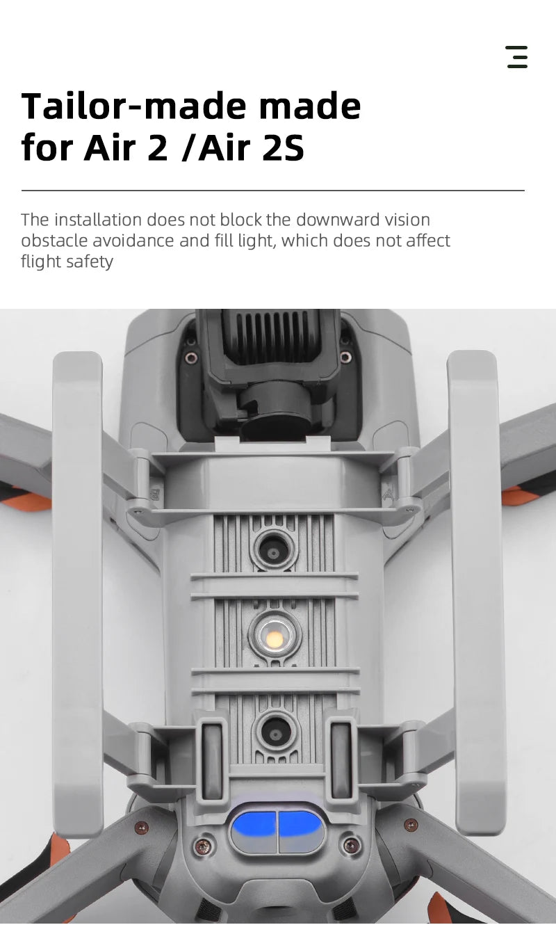 Erweiterungen Fahrwerk für DJI Mavic Air 2/2S Drone Extended Leg Quick Release Support Protector für Mavic Air 2S Zubehör 18 Extensions Landing Gear, Tailor-made made for Air 2 /Air 25 The installation does not block the downward