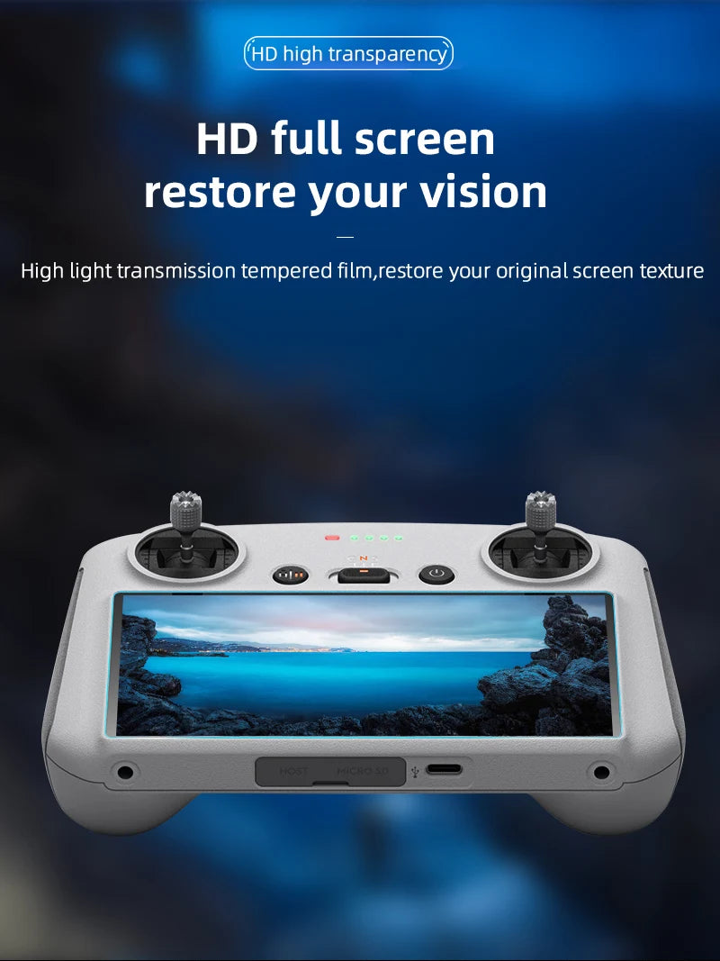 Anti-UV-Hartglasfolie für DJI Mini 3 PRO-Fernbedienung mit Bildschirm, HD-Folie, Schutzfolie, kratzfestes Zubehör 11 HD high transparency HD full screen restore your vision High light transmission tempered film,restore your