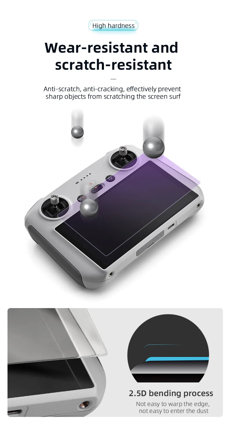 Anti-UV-Hartglasfolie für DJI Mini 3 PRO-Fernbedienung mit Bildschirm, HD-Folie, Schutzfolie, kratzfestes Zubehör 15 high hardness Wear-resistant and scratch-resistant, effectively prevent sharp objects from scratching the