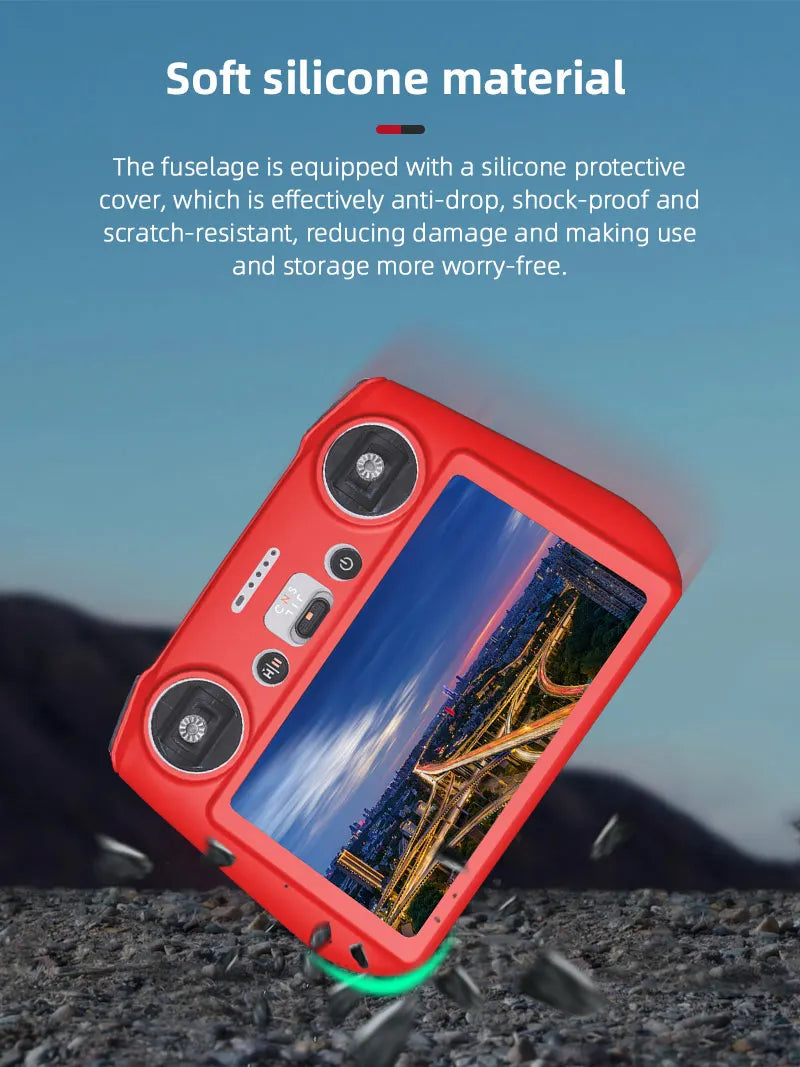Silikonhülle für DJI Mini 3 Pro – Schutzhülle für Fernbedienung, kratzfest, DJI RC-Zubehör 11 Silicone Case Cover for DJI Mini 3 Pro, fuselage is equipped with a silicone protective cover, which is effective anti-drop, shock