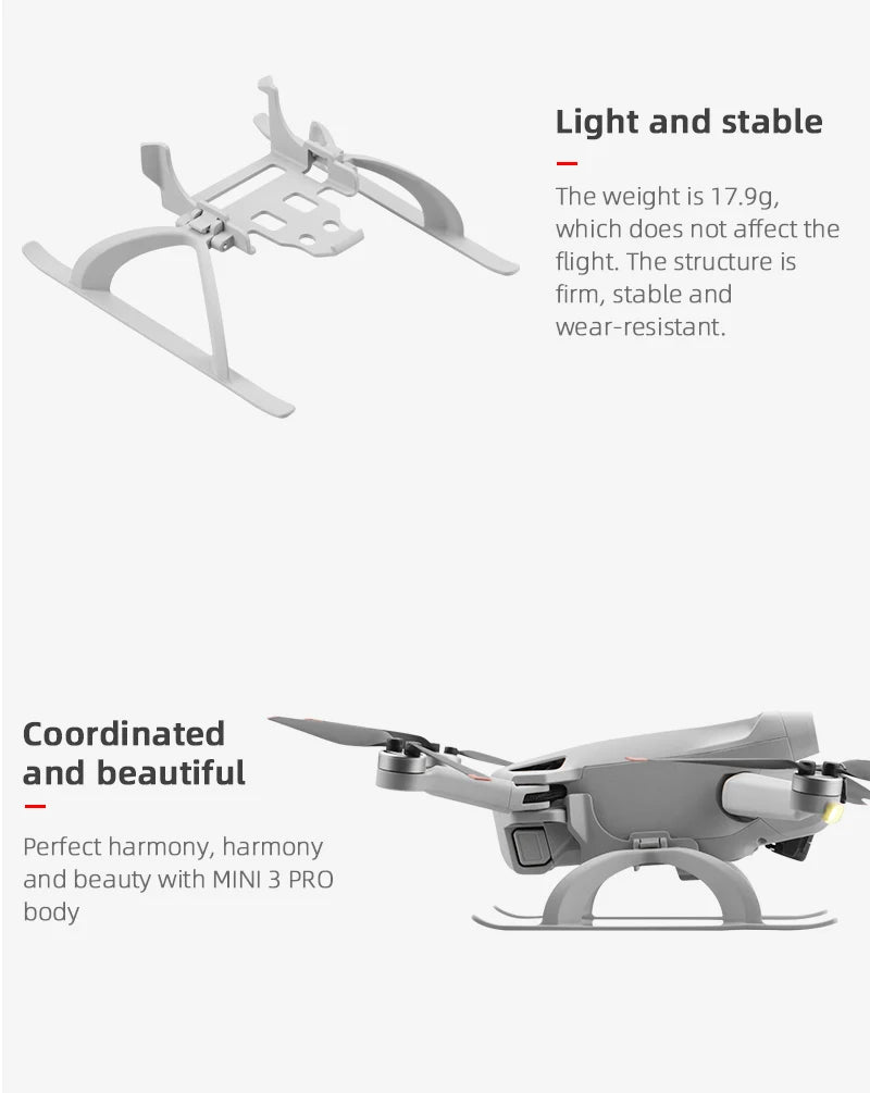 light and stable The weight is 17.9g, which does not affect the flight: The structure