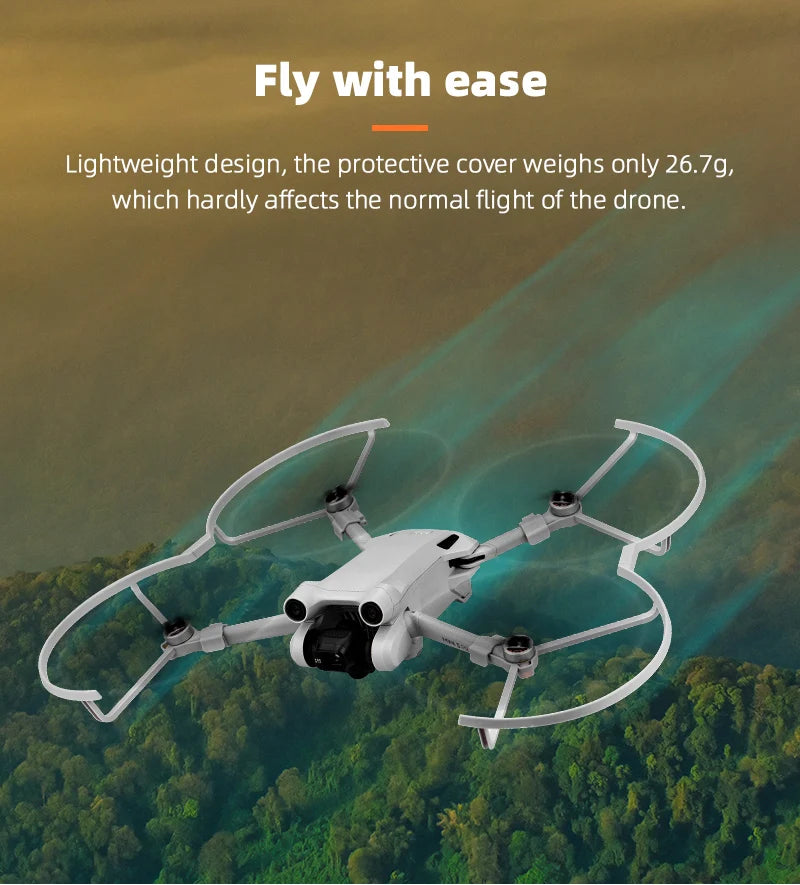 Propeller Protector Guard, the protective cover weighs only 26.7g, which hardly affects the normal flight of