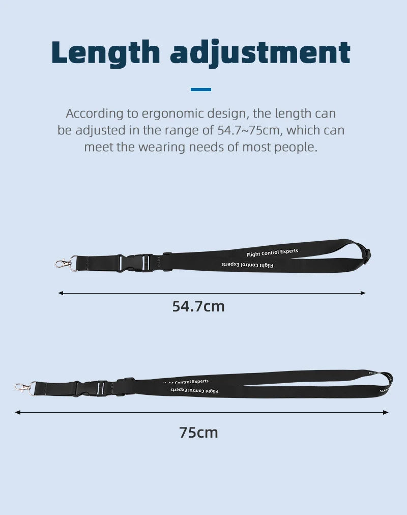 Lanyard-Umhängeband für DJI Avata – Sicherheitsgurt-Gürtelschlaufe für DJI Avata-Fernbedienung, Drohne, RC-Zubehör 10 Lanyard Neck Strap for DJI Avata, length adjustment According to ergonomic design, the length can be adjusted in the range of 5