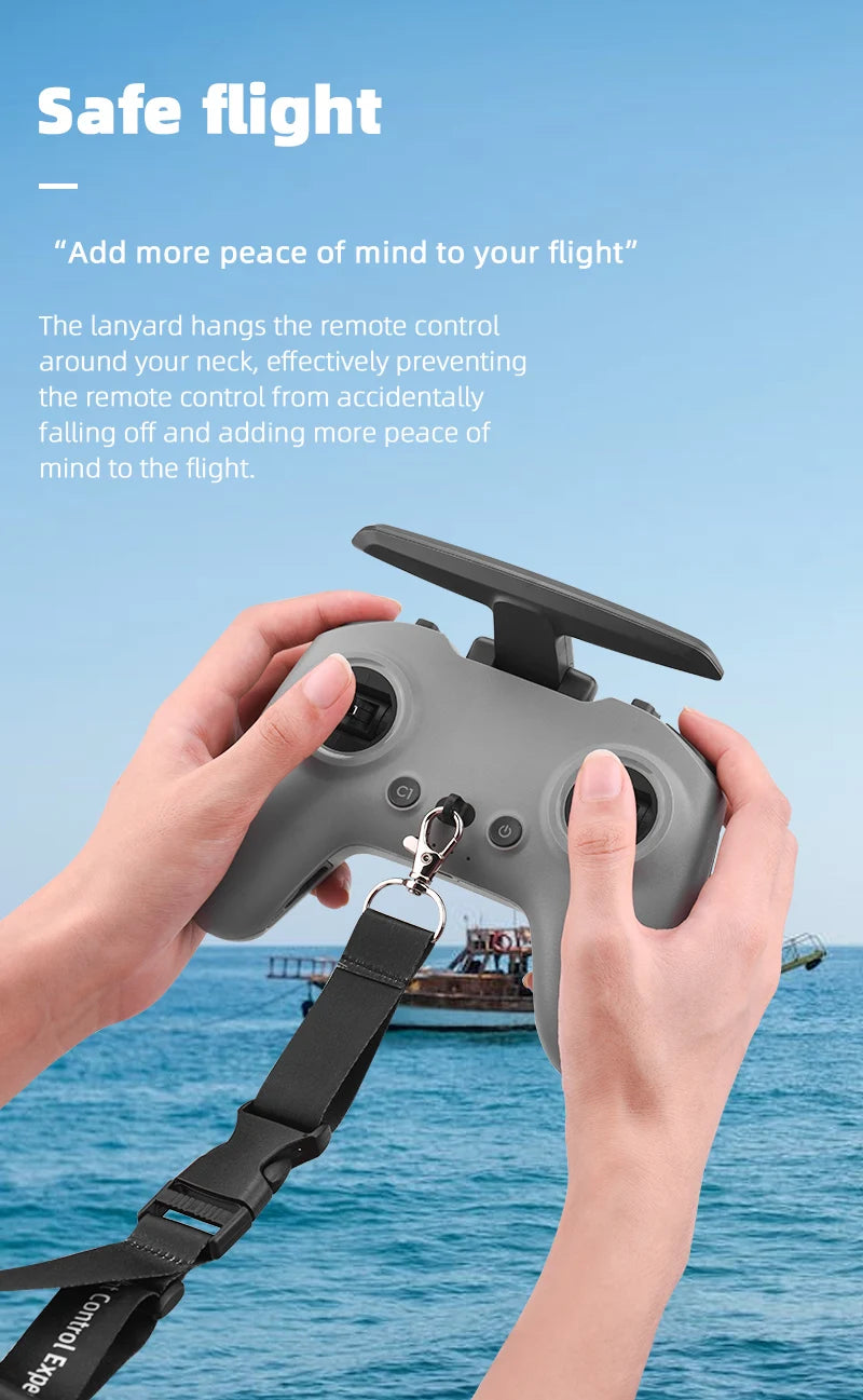Lanyard-Umhängeband für DJI Avata – Sicherheitsgurt-Gürtelschlaufe für DJI Avata-Fernbedienung, Drohne, RC-Zubehör 12 Lanyard Neck Strap for DJI Avata, the lanyard hangs the remote control around your neck . effectively preventing the remote