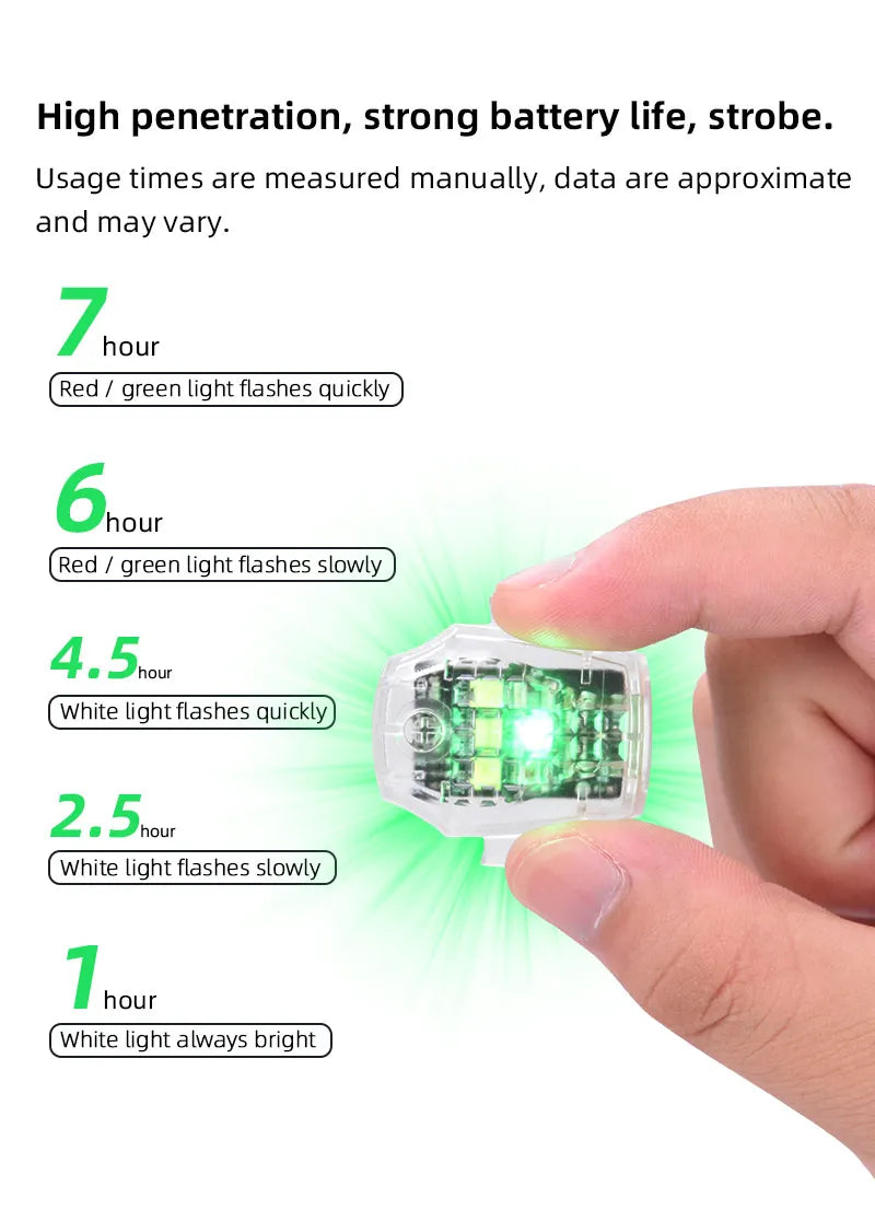 LED, use times are measured manually, data are approximate and may vary . red green light flashe