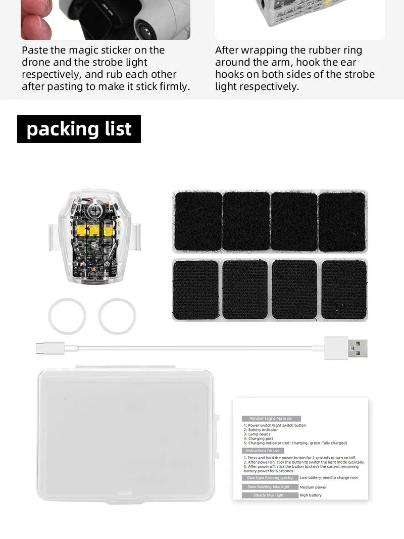 LED Strobe Light Warning Light for DJI