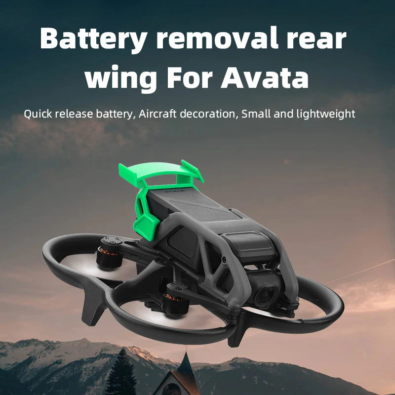 Flight Tail für DJI Avata – Batterieschutzabdeckung Flying Tail Batterie Schnellverschluss-Demontageclip Drohnenzubehör 8 Flight Tail for DJI Avata, battery removal rear wing For Avata Quick release battery, Aircraft decoration, Small