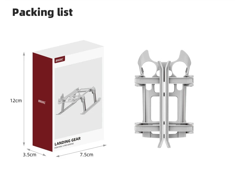 Landing Gear for DJI Mini 3 PRO Drone, Packing list 12cm #i 3.Scm 7.Scc Brda