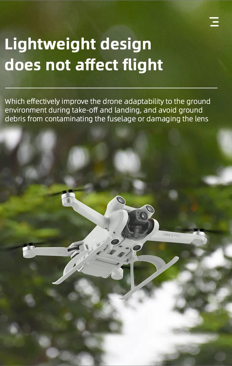 Landing Gear for DJI Mini 3 PRO Drone, Quick Release Height Extender Long Leg Foot