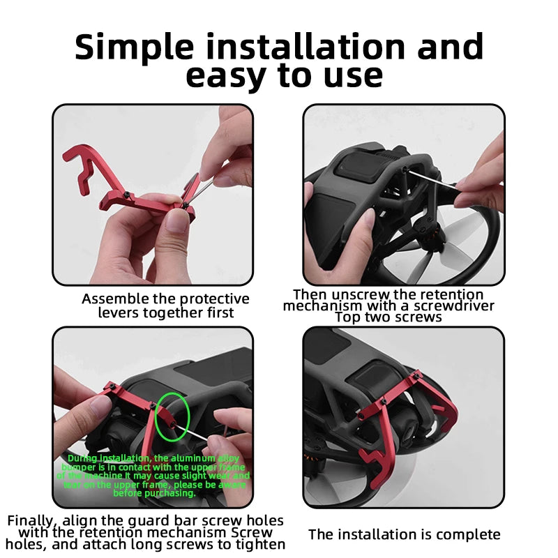 Gimbal Camera Bar for DJI Avata Drone, the aluminum Eoy mper is in contact with hsligpe chin