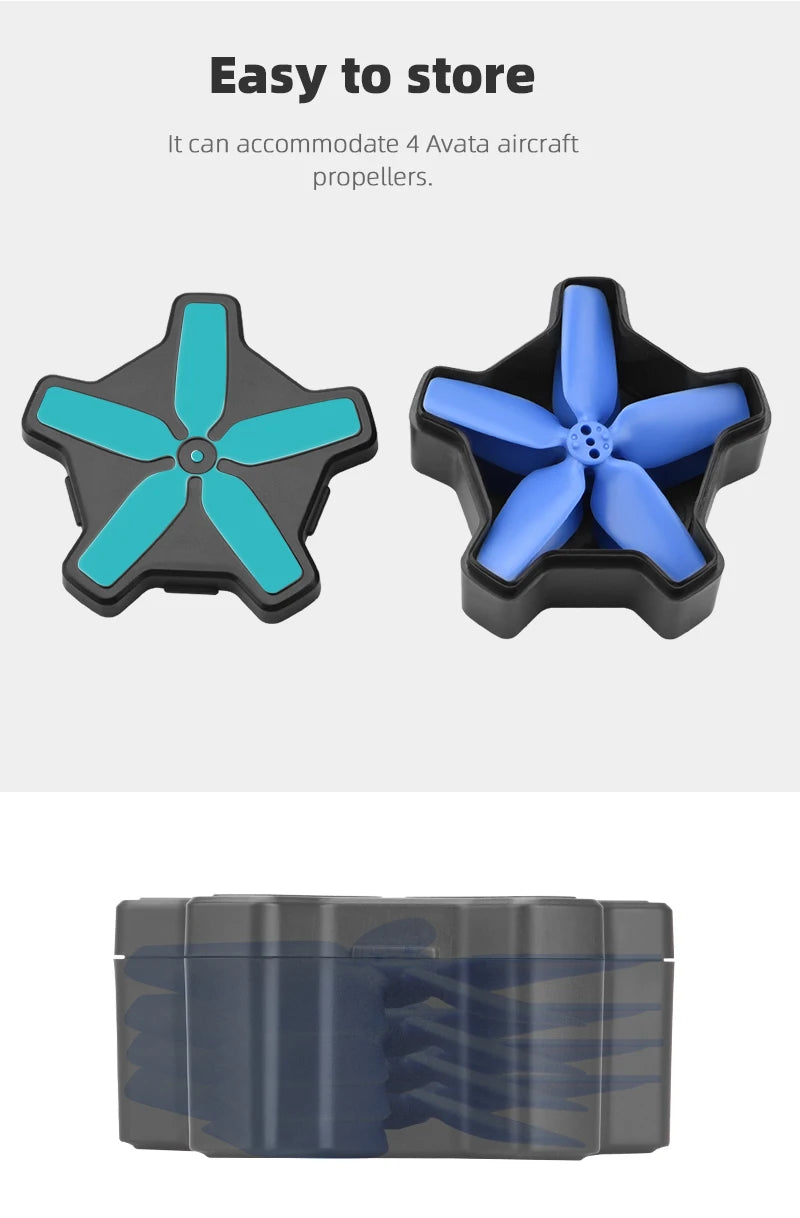 Propellers Storage Box for DJI Avata - 2925S Carrying Case Anti-fall Protection Box for DJI Avata Drone Accessories 12 Propellers Storage Box for DJI Avata, Easy to store It can accommodate 4 Avata aircraft propellers