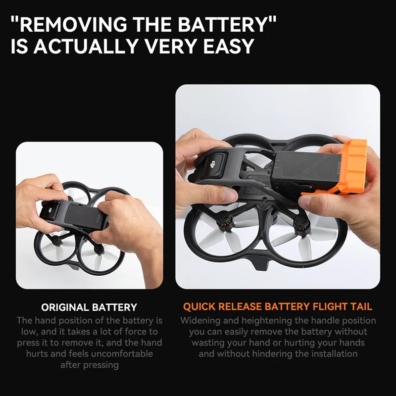 Flight Tail for DJI Avata - Quick-Release Battery Holder Flying Protective Cover Base Mount For Avata Drone Accessories 13 Flight Tail for DJI Avata, 'REMOVING THE BATTERY' IS ACTUALLY VERY E