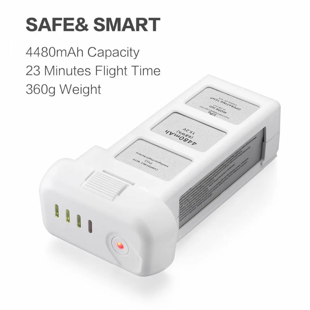 DJI Phantom 3 SE Battery, 4480mAh Capacity 23 Minutes Flight Time 360g Weight O oN