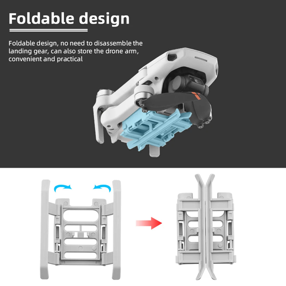 Drone Landing Gear Extended Height Leg, foldable design, no need to disassemble the landing gear; can also store the drone arm