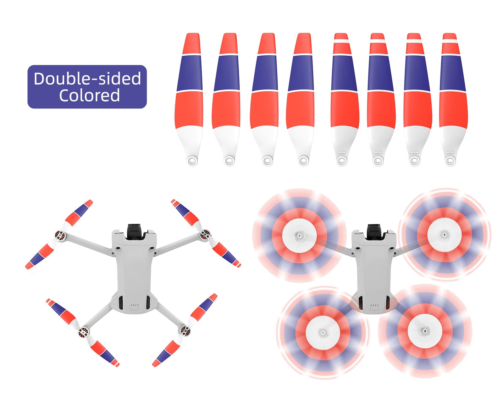 DJI Mini 3 Propellers Compatible with DJI Mini 3 pro Drone Replacement Low-Noise and Quick-Release Blades Props Accessories 13 DJI Mini 3 Propeller, Mini 3 Pro is not included in the kit .