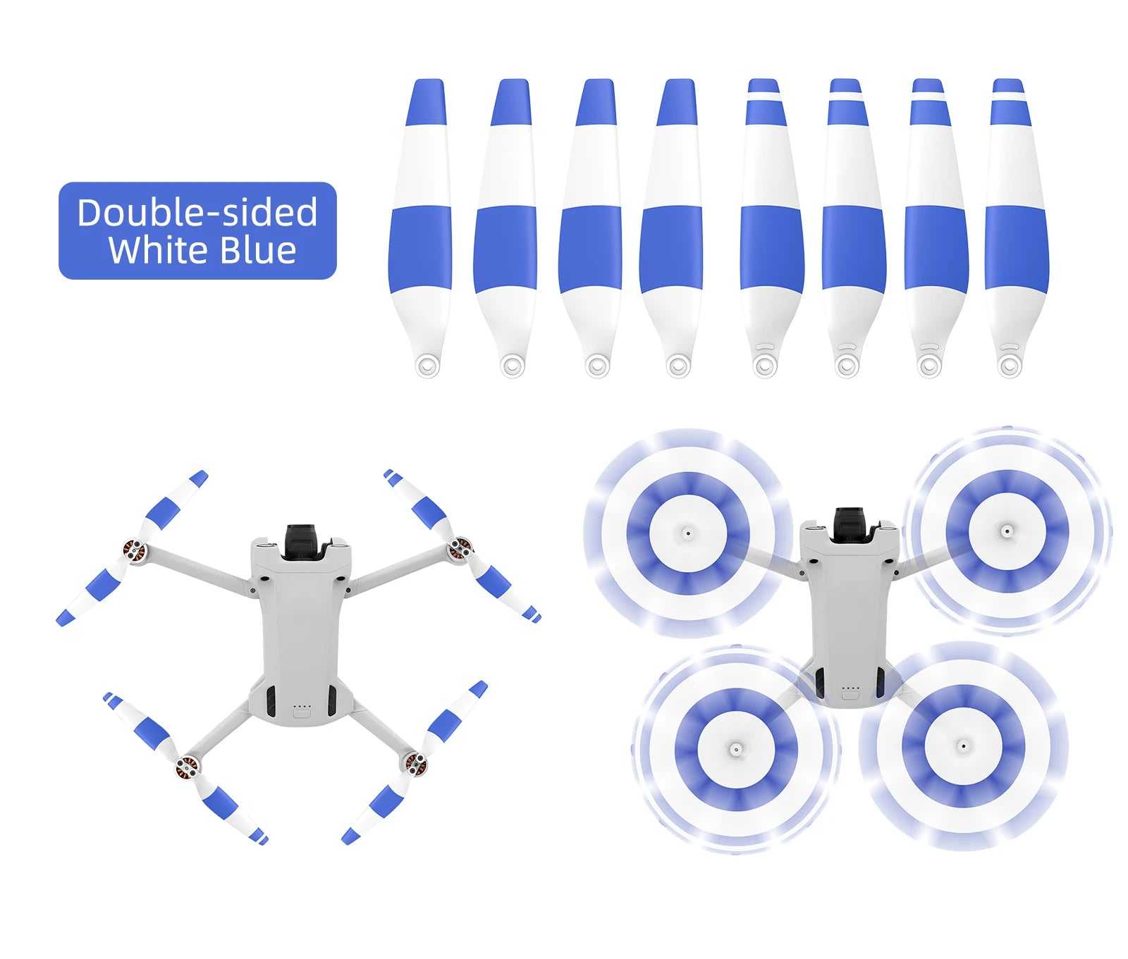 DJI Mini 3 Propellers Compatible with DJI Mini 3 pro Drone Replacement Low-Noise and Quick-Release Blades Props Accessories 15 DJI Mini 3 Propeller, Mini 3 Pro is not included in the kit .