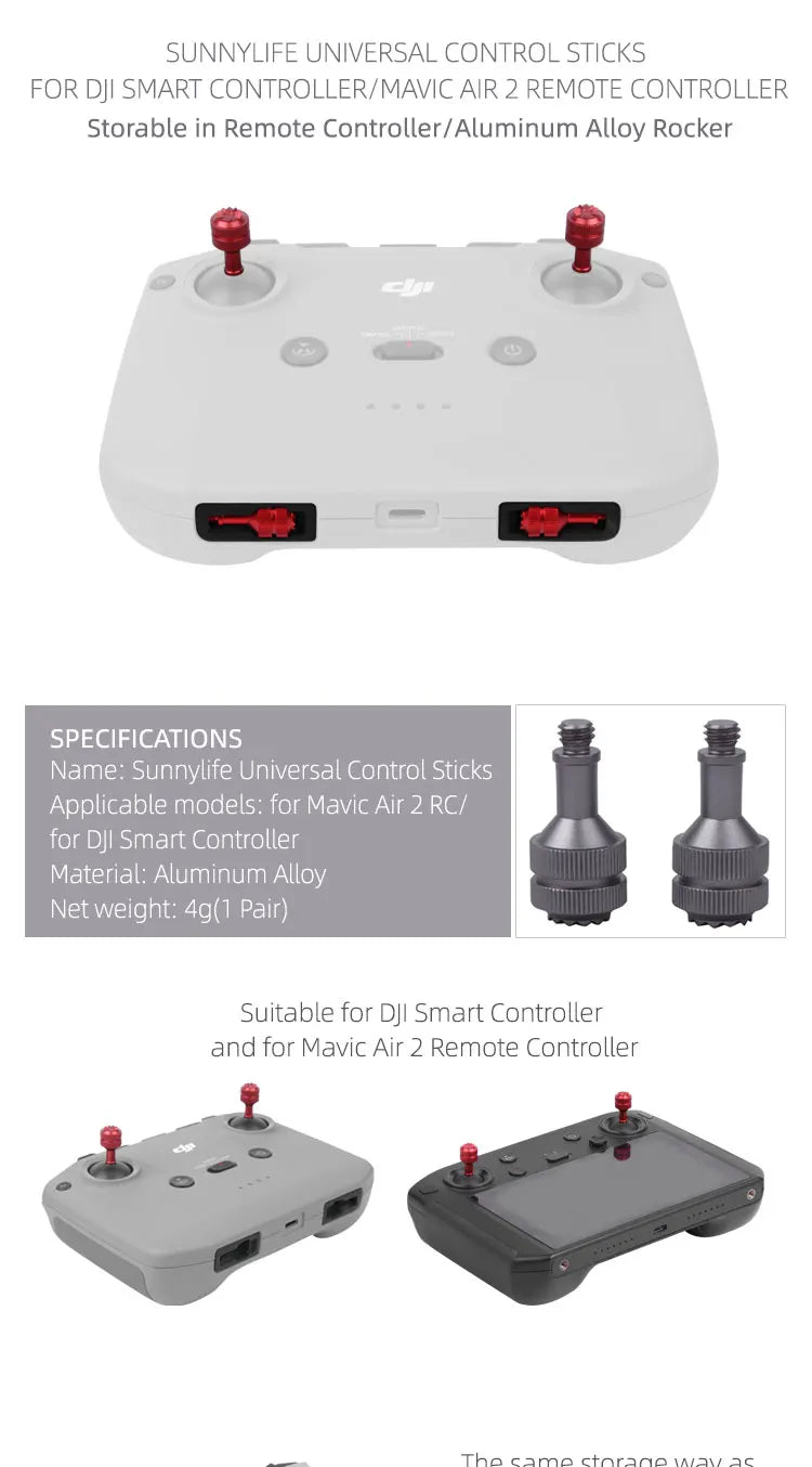 Sunnylife UNIVERSAL CONTROL STICKS FOR DJI SMART CON