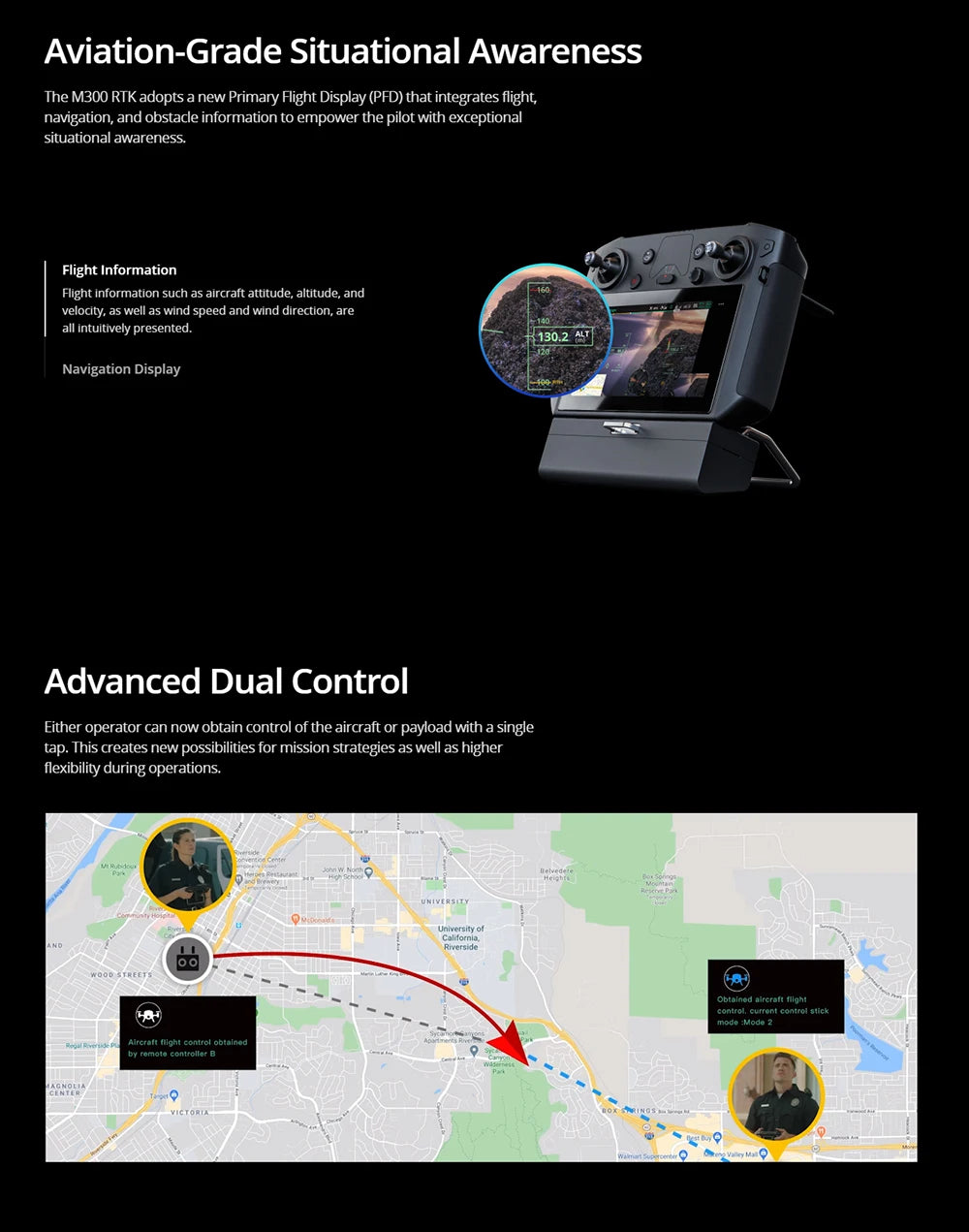 M3OO RTK adopts a new Primary Flight Display (PFD) that integrate