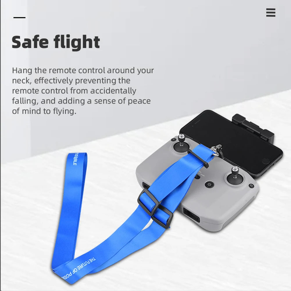 Remote Control Holder Strap for DJI AIR 2S Mini 2 Mavic Air 2 Drones Neck Lanyard Safety Belt Sling Camera Drones Accessories 15 safe flight Hang the remote control around your neck to prevent it from falling . safe flight: