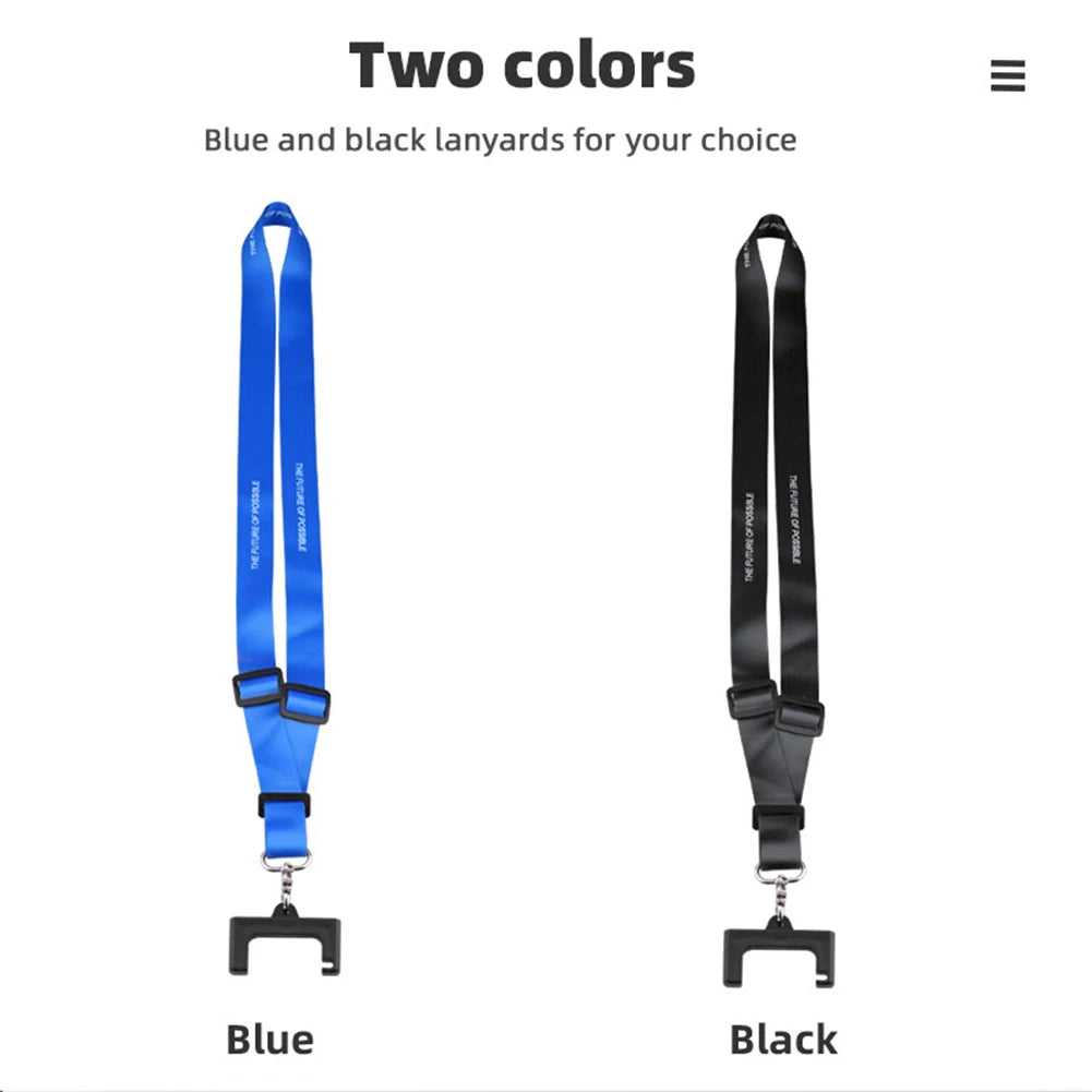 Remote Control Holder Strap for DJI AIR 2S Mini 2 Mavic Air 2 Drones Neck Lanyard Safety Belt Sling Camera Drones Accessories 17 two colors Blue and black lanyards for your choice I Il Blue