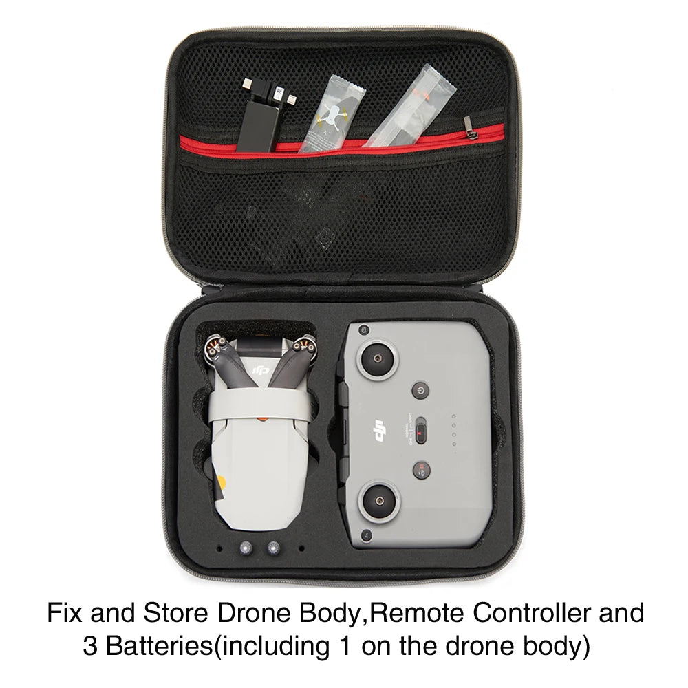 DJI Mini 2 Drohnen-Zubehör, tragbare DJI Mavic Mini 2 Aufbewahrungstasche, Drohnen-Handtasche, Outdoor-Tragebox 20 Fix and Store Drone Body,Remote Controller and 3 Batteries(including 1 on