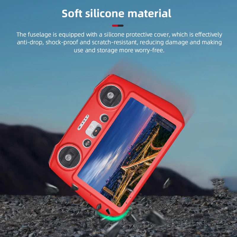 For DJI Mini 3 Pro / MINI 3 RC Remote Control Silicone Cover Shock-resistant Scratch-resistant Protective Sleeve Drone Accessory 9 fuselage is equipped with a silicone protective cover, which is effective anti-drop, shock
