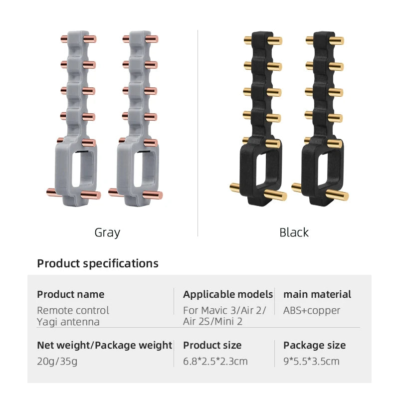 Yagi Antenna, Gray Black Product specifications Product name Applicable models main material Remote control For Mavic 3/